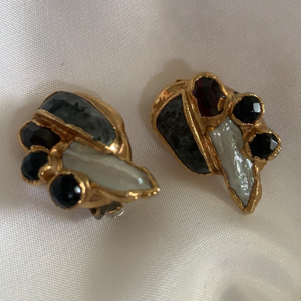 Vintage clips Art Deco Kay earings